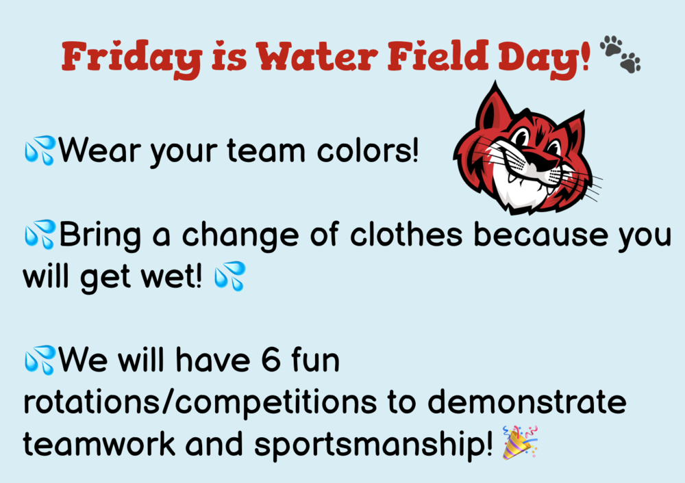 Friday is Water Field Day!