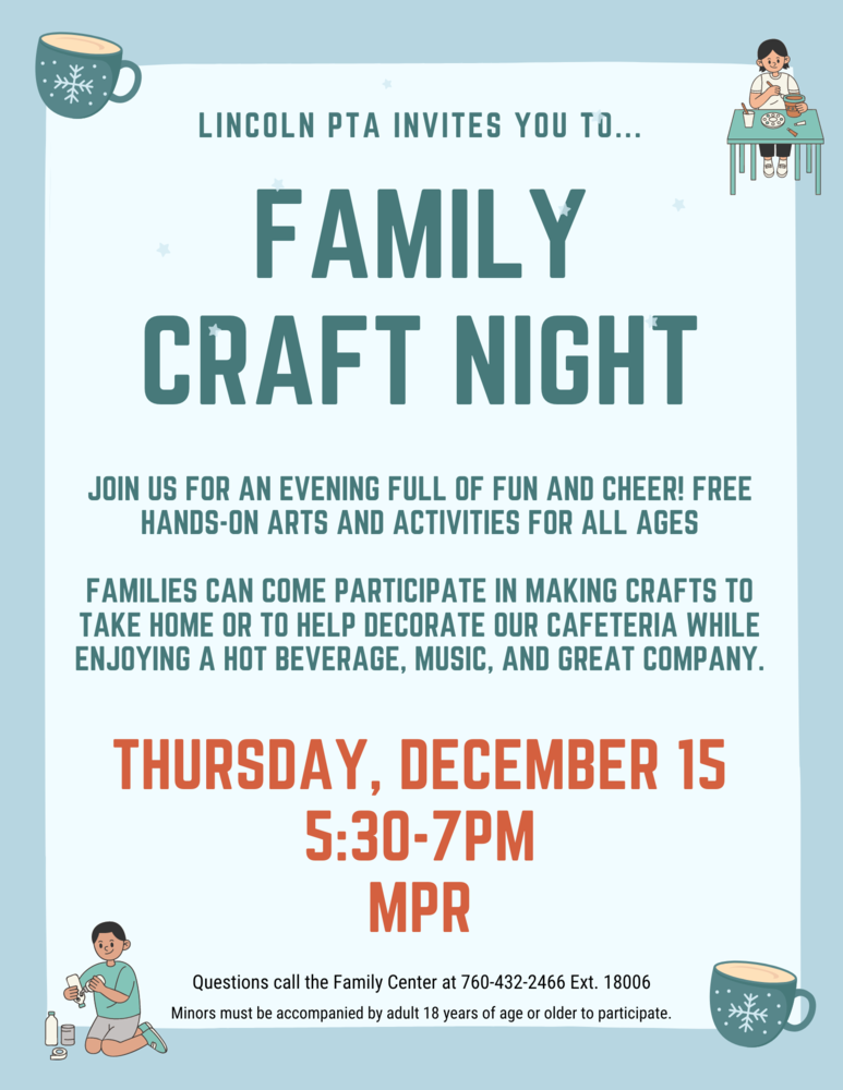 Family Craft Night - Thurs., 12/15