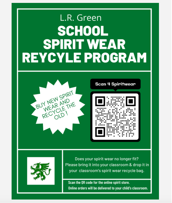 Spirit Wear Recycle Program Flyer