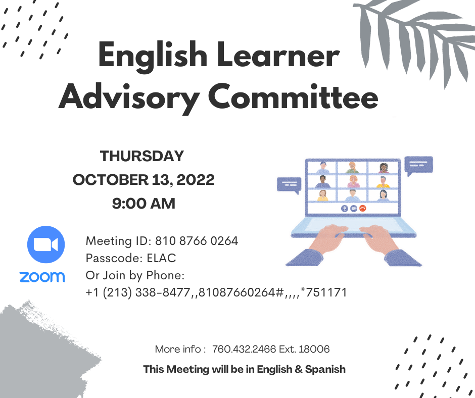 Join us for ELAC meeting
