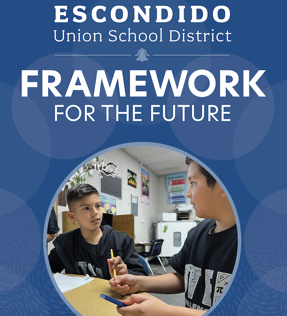 photo of two boys with white text that says FRAMEWORK FOR THE FUTURE